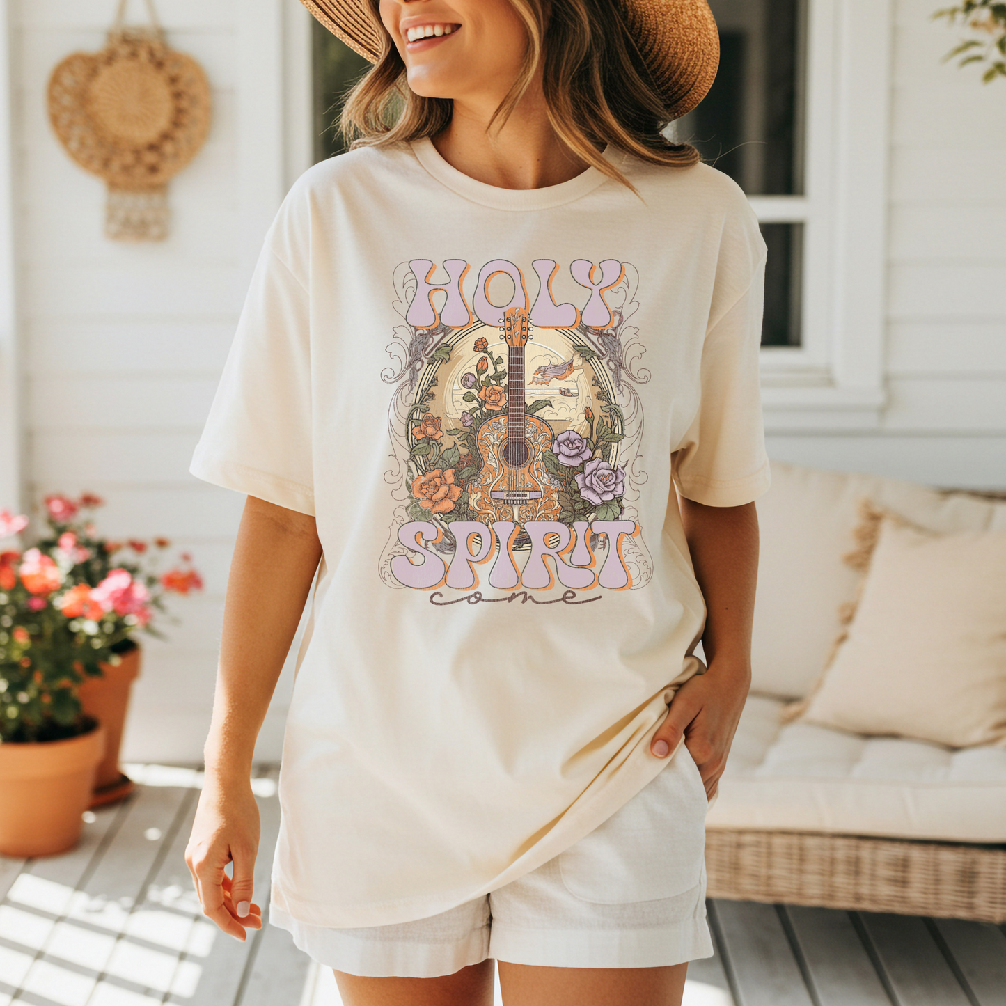 Holy Spirit Come Christian T-Shirt β Retro Worship Graphic Tee