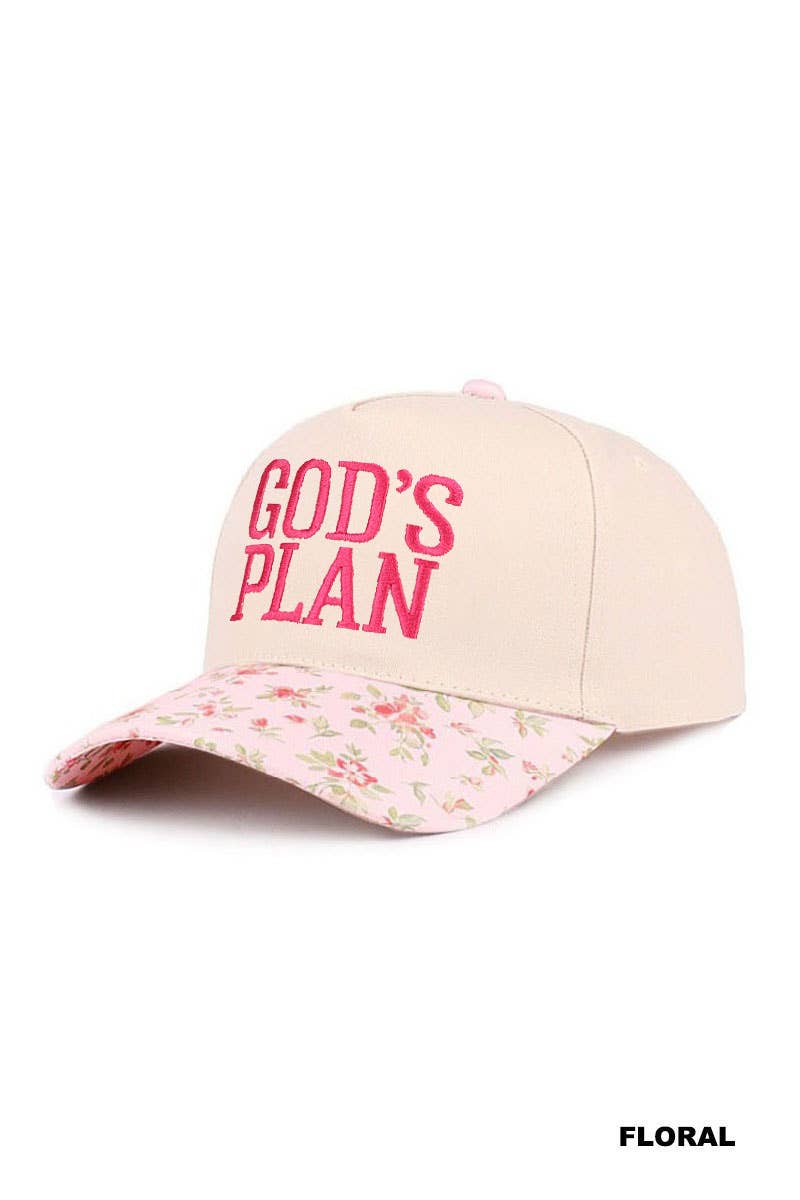 ,,...0304 God's Plan Two Tone Cotton Hat SI-29581