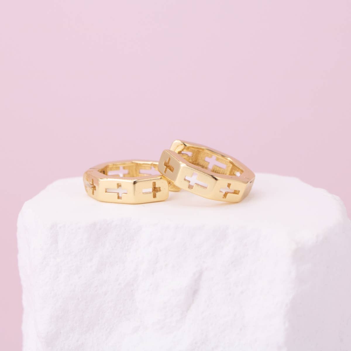 Understated Cross Huggies