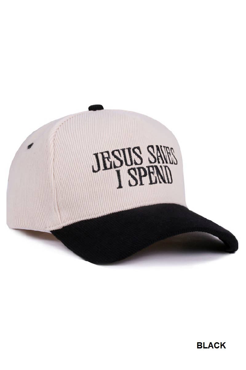 ,,,...._ God Is Good All The Time Two Tone Corduroy Cap SI-28922