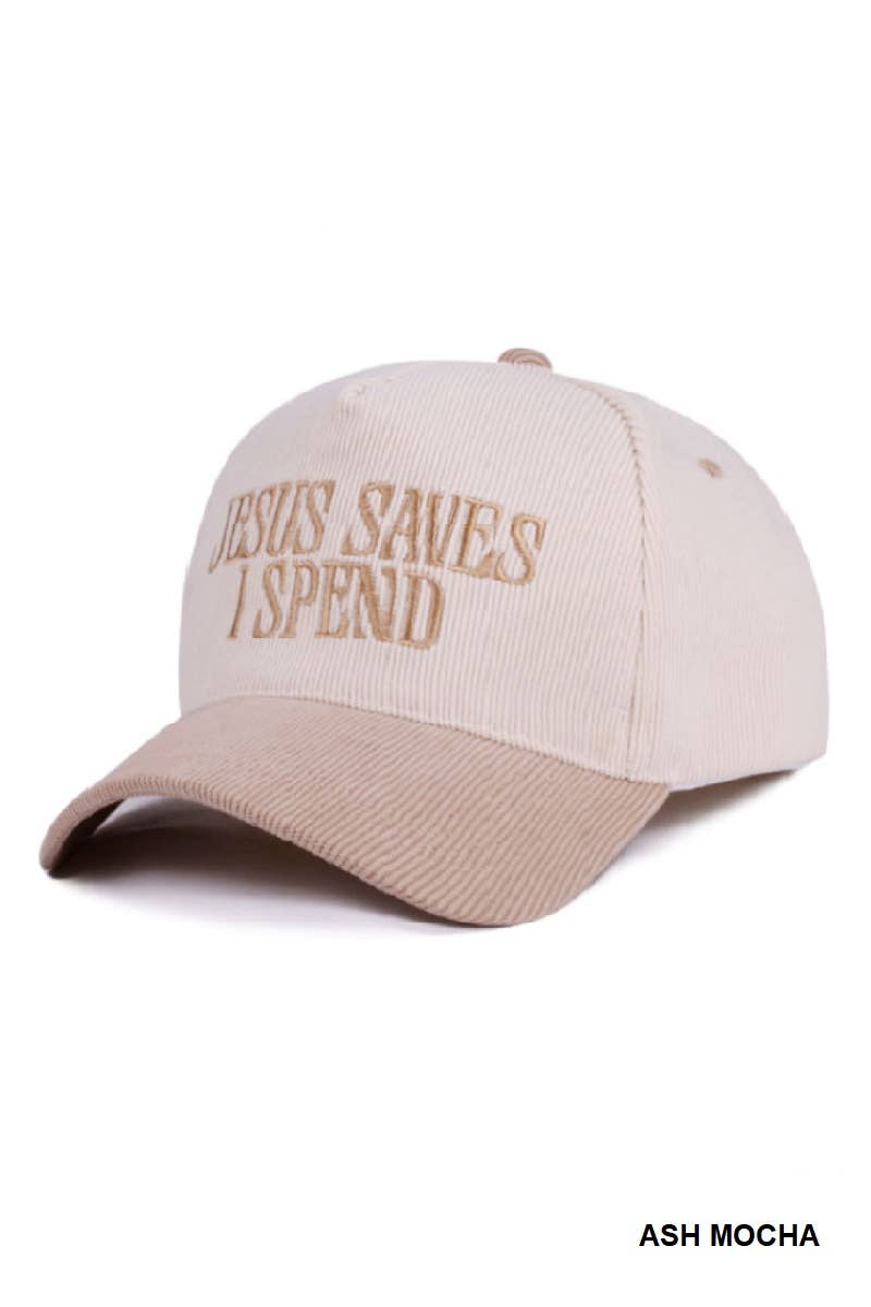 ,,,...._ God Is Good All The Time Two Tone Corduroy Cap SI-28922
