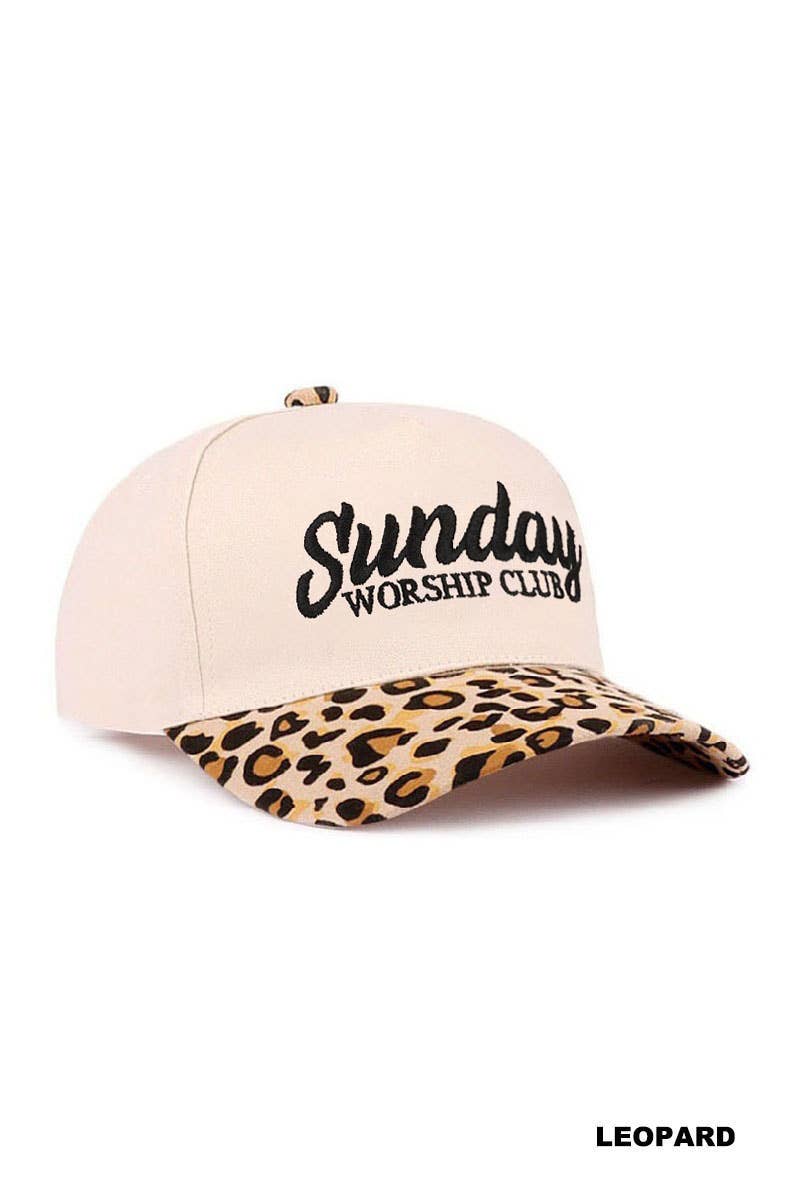 ,,._ 0304 Sunday Worship Club Two Tone Cotton Hat SI-29586