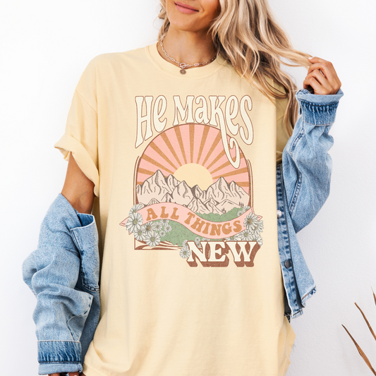 He Makes All Things New Christian Tee