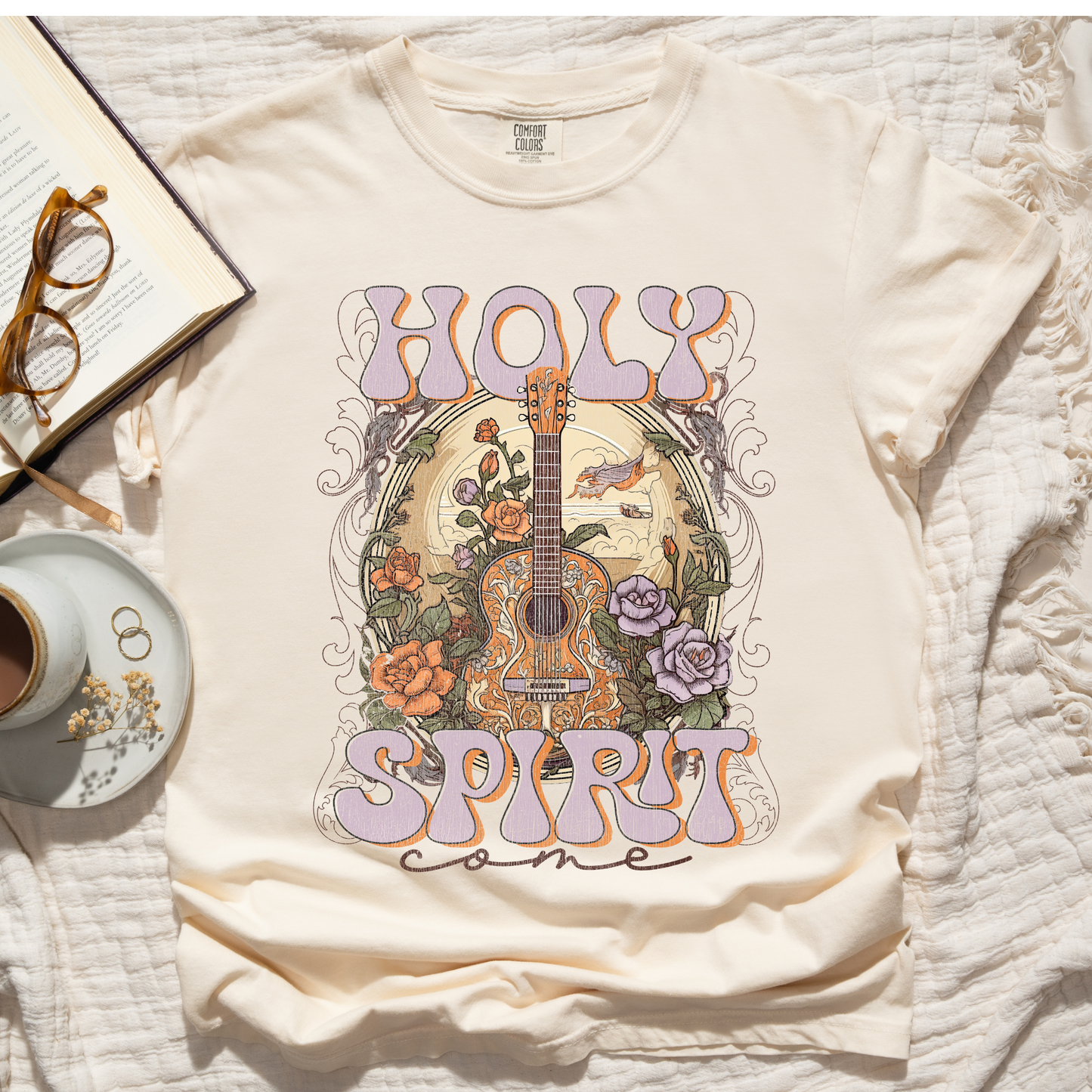 Holy Spirit Come Christian T-Shirt – Retro Worship Graphic Tee