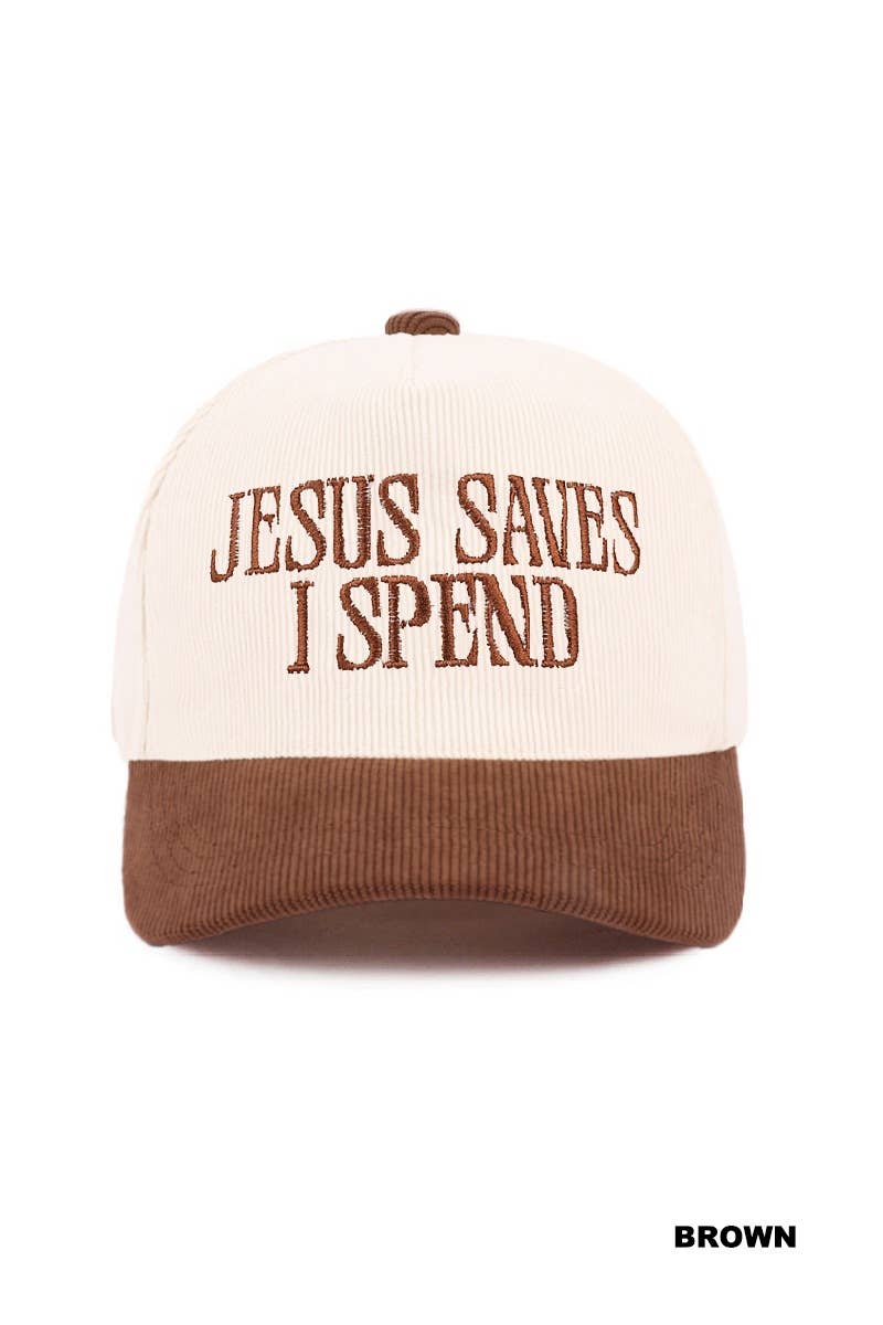 ,,,...._ God Is Good All The Time Two Tone Corduroy Cap SI-28922