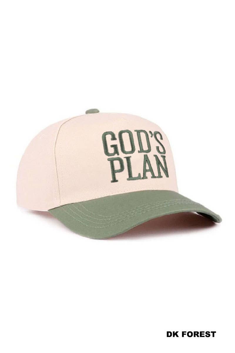 ,,...0304 God's Plan Two Tone Cotton Hat SI-29581