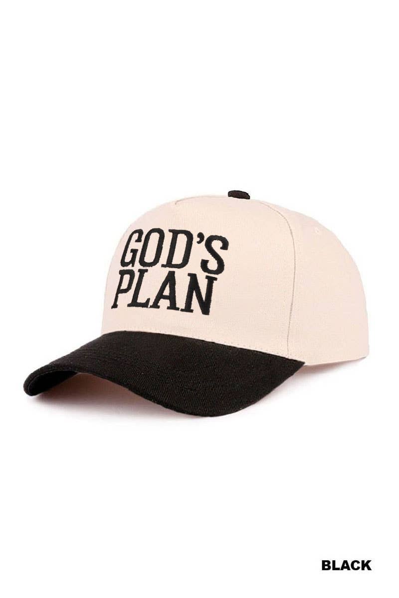 ,,...0304 God's Plan Two Tone Cotton Hat SI-29581