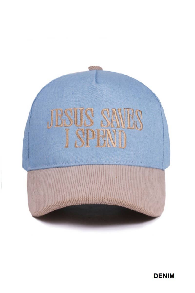 ,,,...._ God Is Good All The Time Two Tone Corduroy Cap SI-28922