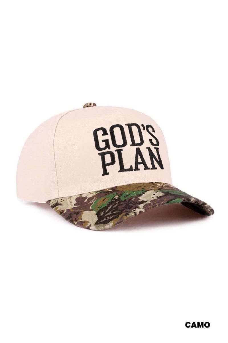 ,,...0304 God's Plan Two Tone Cotton Hat SI-29581
